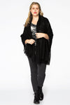 Shawl crispy wool black - black - #2