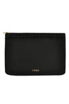 Clutch ruffle - black