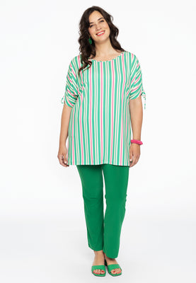 Tunic shoulder strings STRIPY - green  - #2