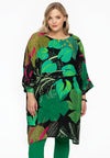Dress bat sleeve SPLITLEAVE - green