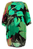 Dress bat sleeve SPLITLEAVE - green - #4