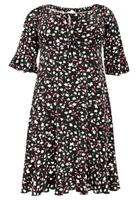 Dress wide neck BELLIS - black - #4