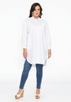 Blouse-dress POPLIN STRETCH - white 