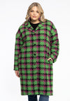 Coat boucle CHECK - green 