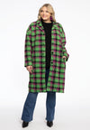 Coat boucle CHECK - green 