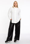 Wide Leg Trousers FAUX - black 