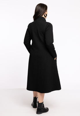 Dress Zipped Collar COZY - black  - #3