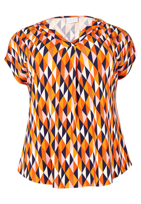 Tunic V-neck HARLEQUIN - orange  - #4