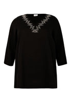 Tunic strass LINEN - black  - #1