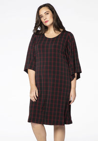 Dress CHECK wide sleeve - black - #1