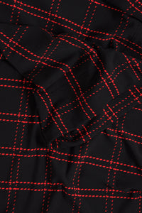 Dress CHECK wide sleeve - black - #5