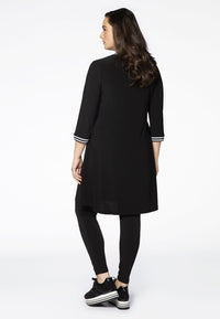 Dress DOLCE stripe rib binding - black - #3