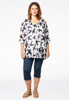 Tunic buttoned BIRDS - white  - #2