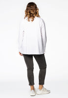 Blouse A-line polo neck - white - #3