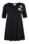 Tunic wide bottom ORGANIC COTTON - blue - #4