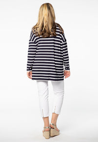 T-shirt wide BRETON - blue - #3