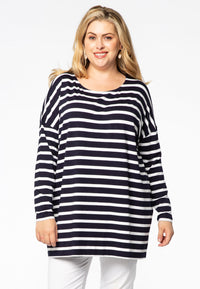 T-shirt wide BRETON - blue - #1