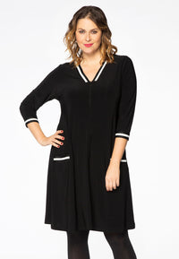 Tunic striped trim DOLCE - black - #1