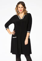 Tunic striped trim DOLCE - black - #1