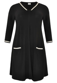 Tunic striped trim DOLCE - black - #4