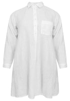 Blouse-dress LINEN - white  - #4