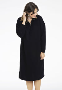 Sweater dress - black - #1
