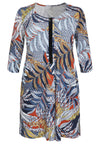 Tunic beaded placket BATIK - blue - #4