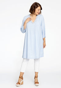 Tunic pintucks LINEN - indigo - #2