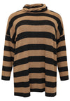 Pullover turtle neck STRIPE - black - #4