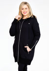 Hooded cardigan Laissez Faire - black