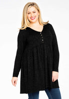 Tunic with buttons SILVER CRUSH - black  - #1