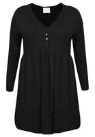 Tunic with buttons SILVER CRUSH - black  - #4