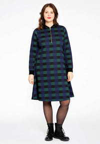 Dress zipper TARTAN - green - #2
