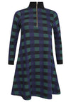 Dress zipper TARTAN - green - #4