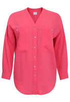 Blouse oversized LINEN - pink - #4