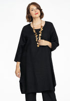 Tunic LINEN - black  - #1