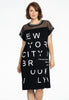 Dress mesh shoulders NYC - black 