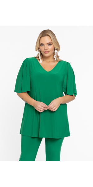 Yoek | Tunic flare pleated sleeve DOLCE