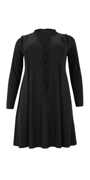 Yoek | Dress V-neck ruffled DOLCE