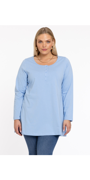 Yoek | Tunic flare buttons COTTON