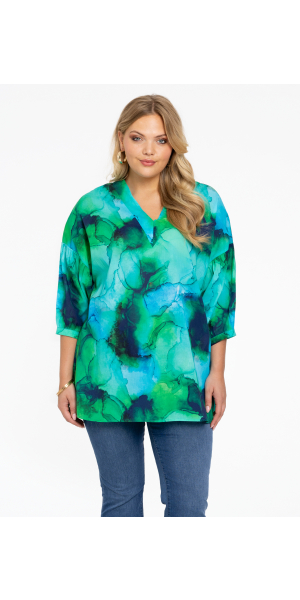 Yoek | Tunic V-neck ACQUA