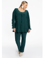 Tunic flare ruffled DOLCE - dark green