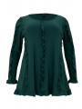 Tunic flare ruffled DOLCE - dark green